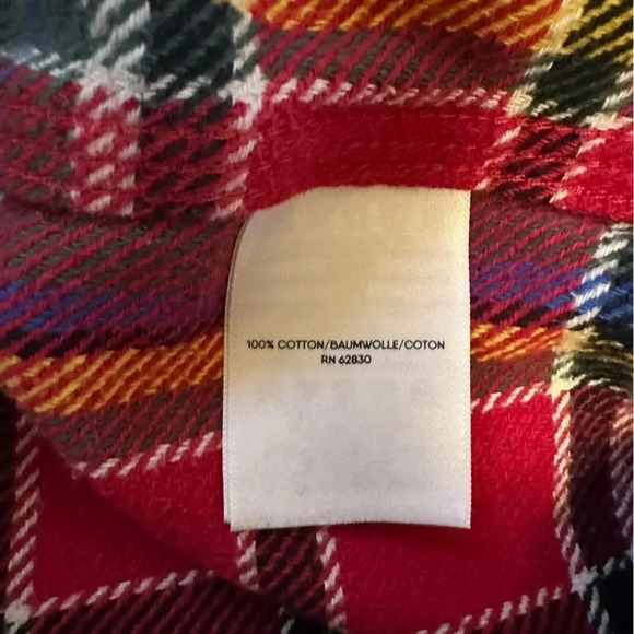 LANDS END Mens Plaid Cotton Rugged Flannel. XL SHIRT(a2 - Picture 11 of 12